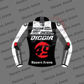 Fabio Di Giannantonio Ducati Winter Test MotoGP 2023 Motorcycle Race Leathers Jacket Back